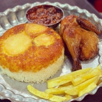 اکبر جوجه با برنج