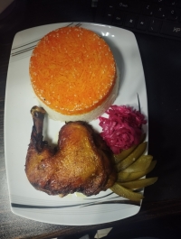 کته ران مرغ سرخ شده